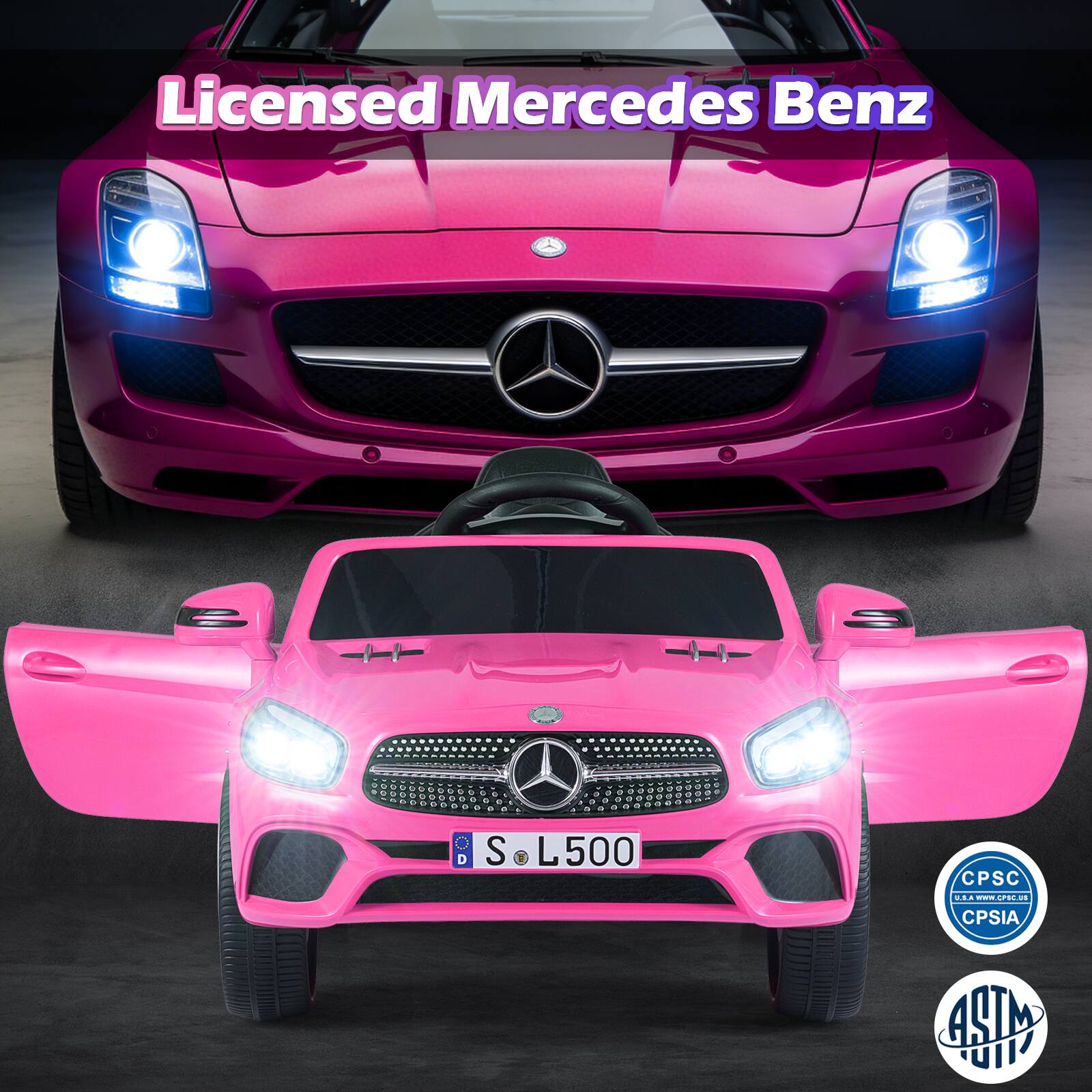 Licensed Mercedes Benz  
DSO L500  
CPSC  
CPSIA  
ASTM