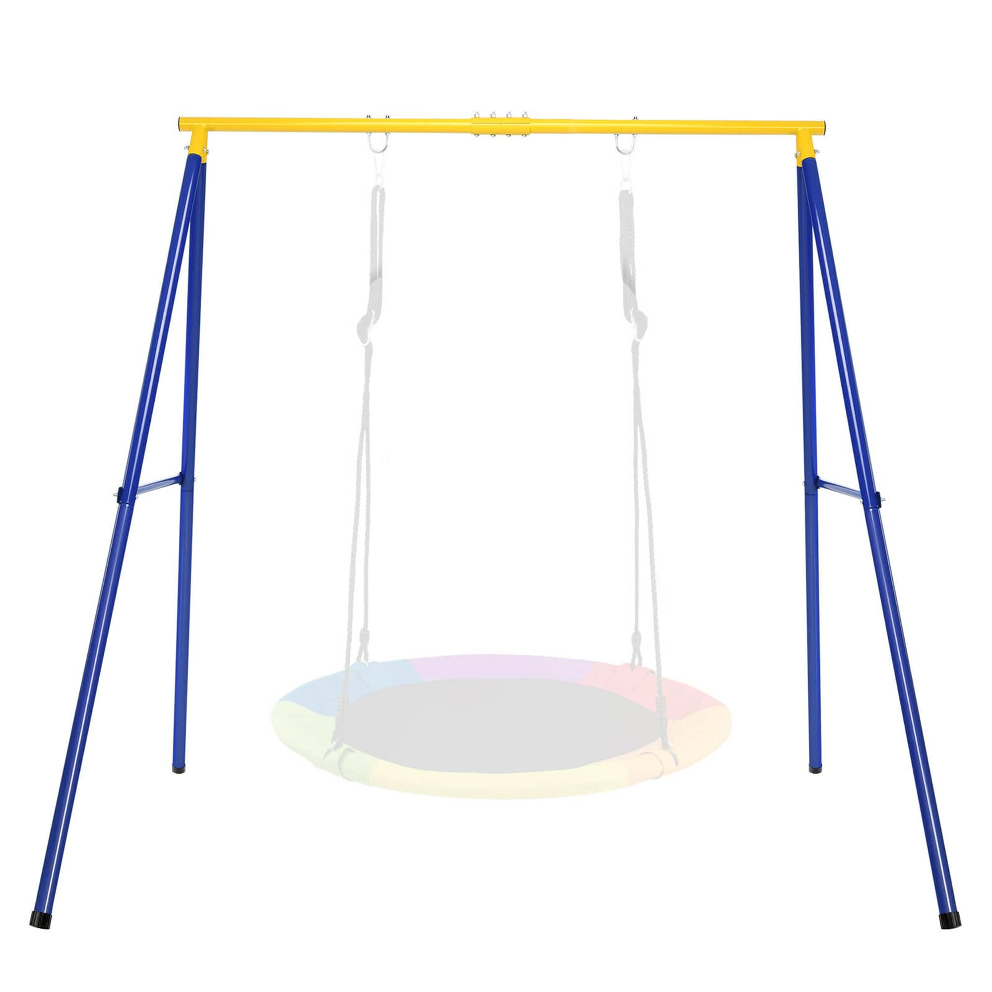 Costway - 40" Flying Saucer Tree Swing Extra Large Heavy Duty A-Frame Steel Swing Stand - Multicolor