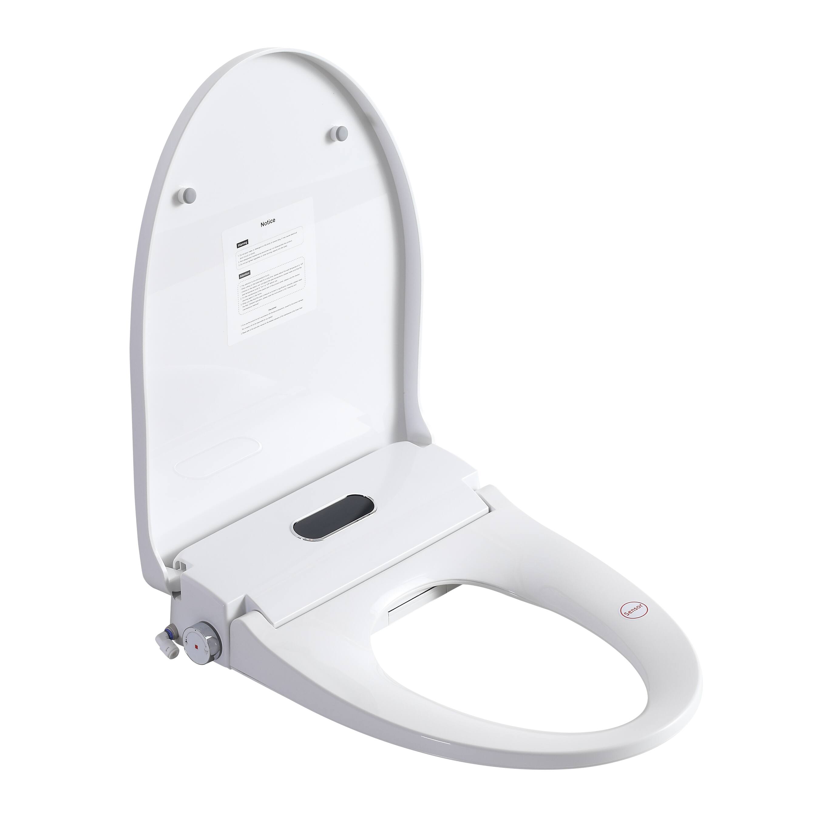 Alt View 6. TinyHomie - Smart Bidet Toilet Seat with Side Knob Adjustable Heated Seat with Water Temperature Night Light Only Seat - White.