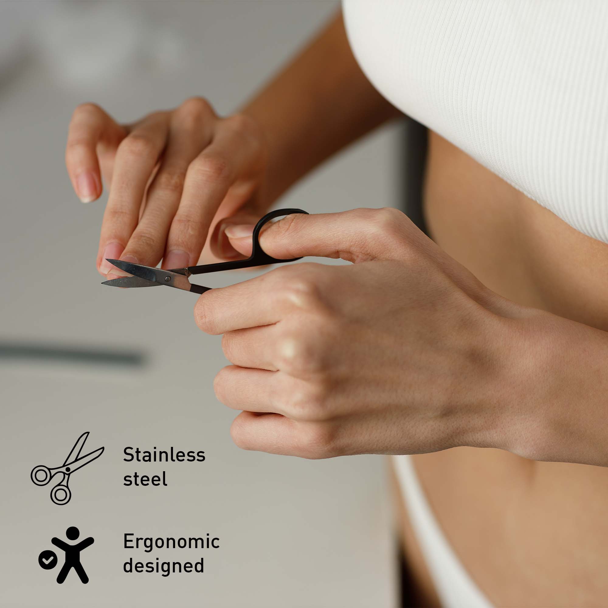 Stainless steel  
Ergonomic designed