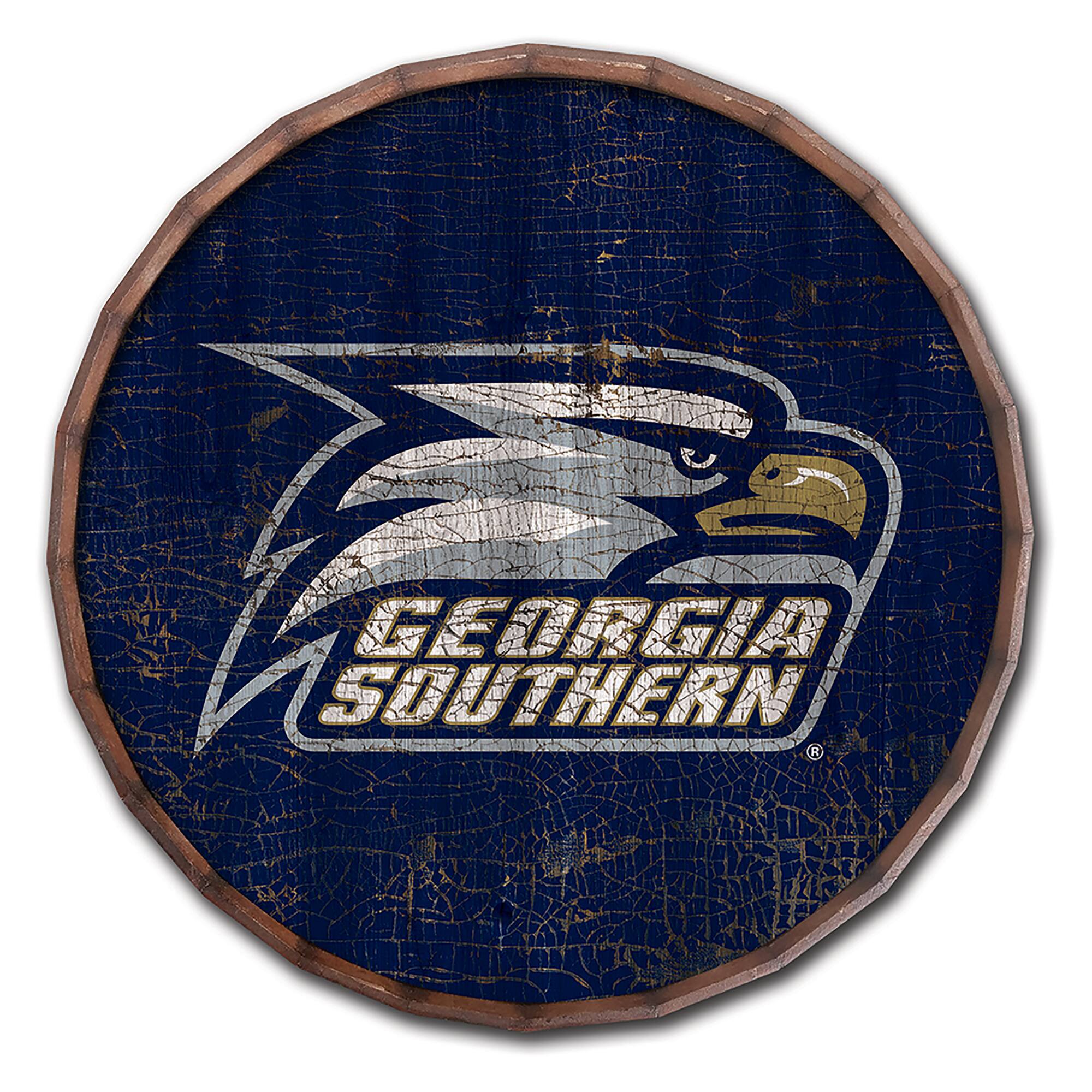 Georgia Southern Eagles 24" Cracked Color Barrel Top Sign