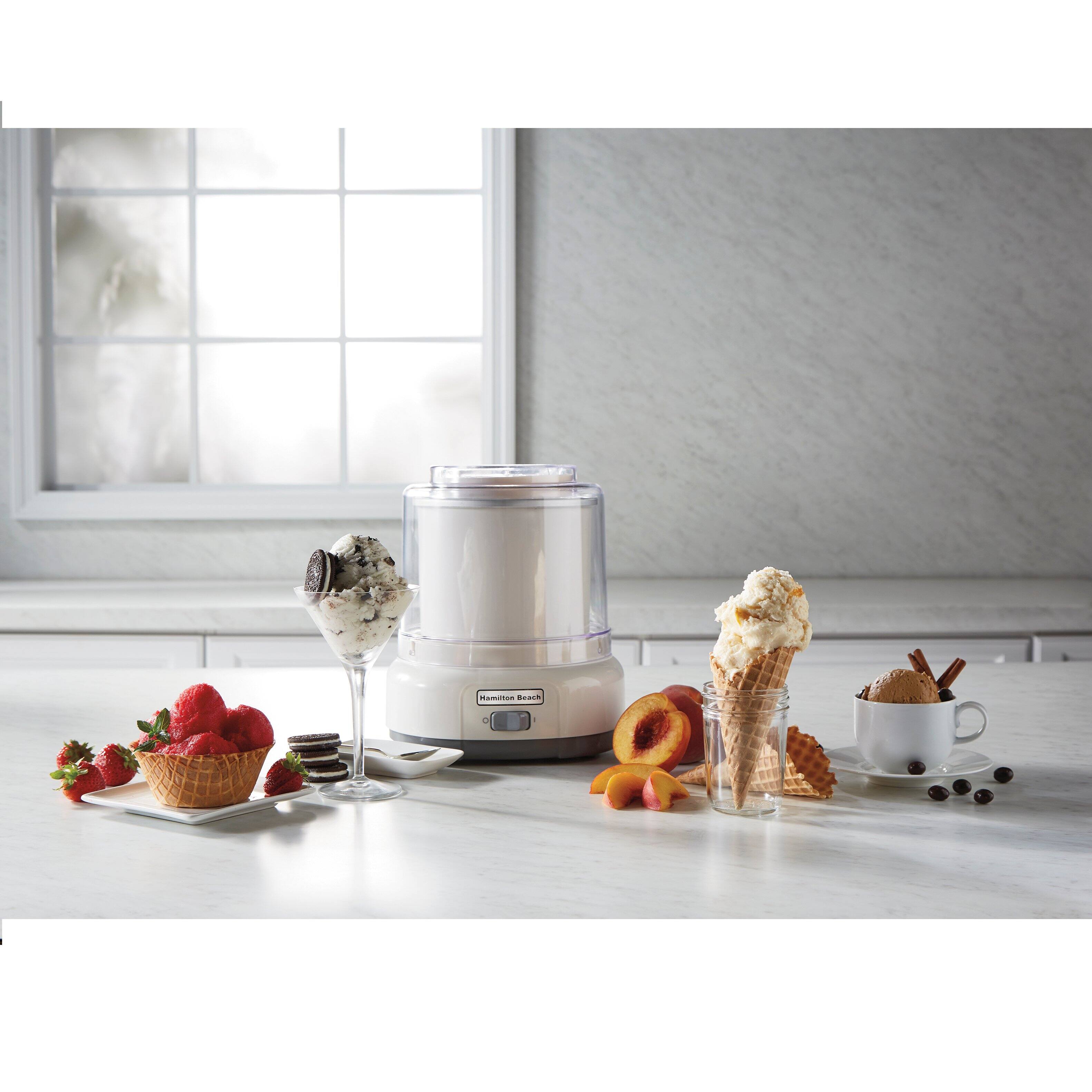 Alt View 5. Hamilton Beach - 1-1/2-Quart Ice Cream Maker - White.