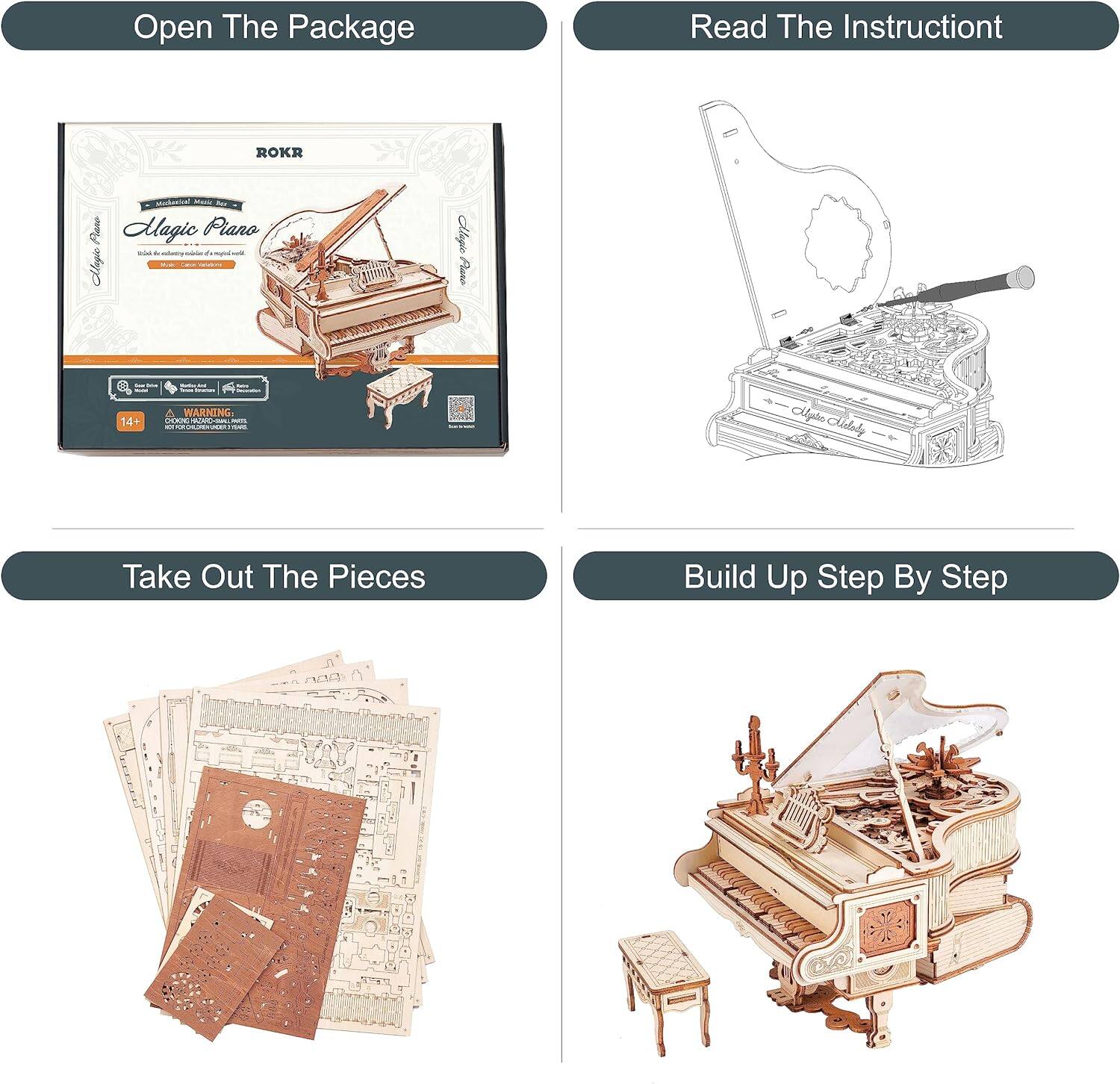 Open The Package  
Read The Instruction  
Take Out The Pieces  
Build Up Step By Step