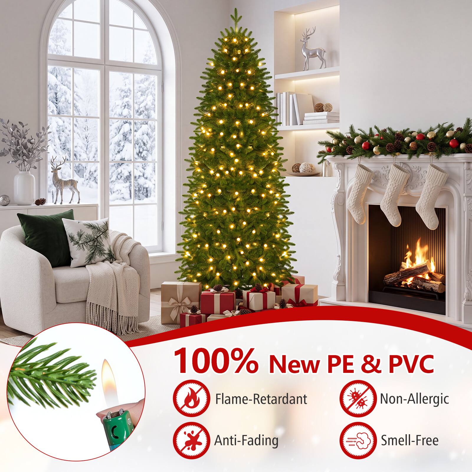 100% New PE & PVC Flame-Retardant Non-Allergic  
Anti-Fading  
Smell-Free