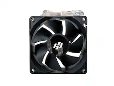 Front. Bluegears - b-Blaster 80mm 2 ball bearing, 3500 RPM, with Extreme Airflow 62 CFM - black.