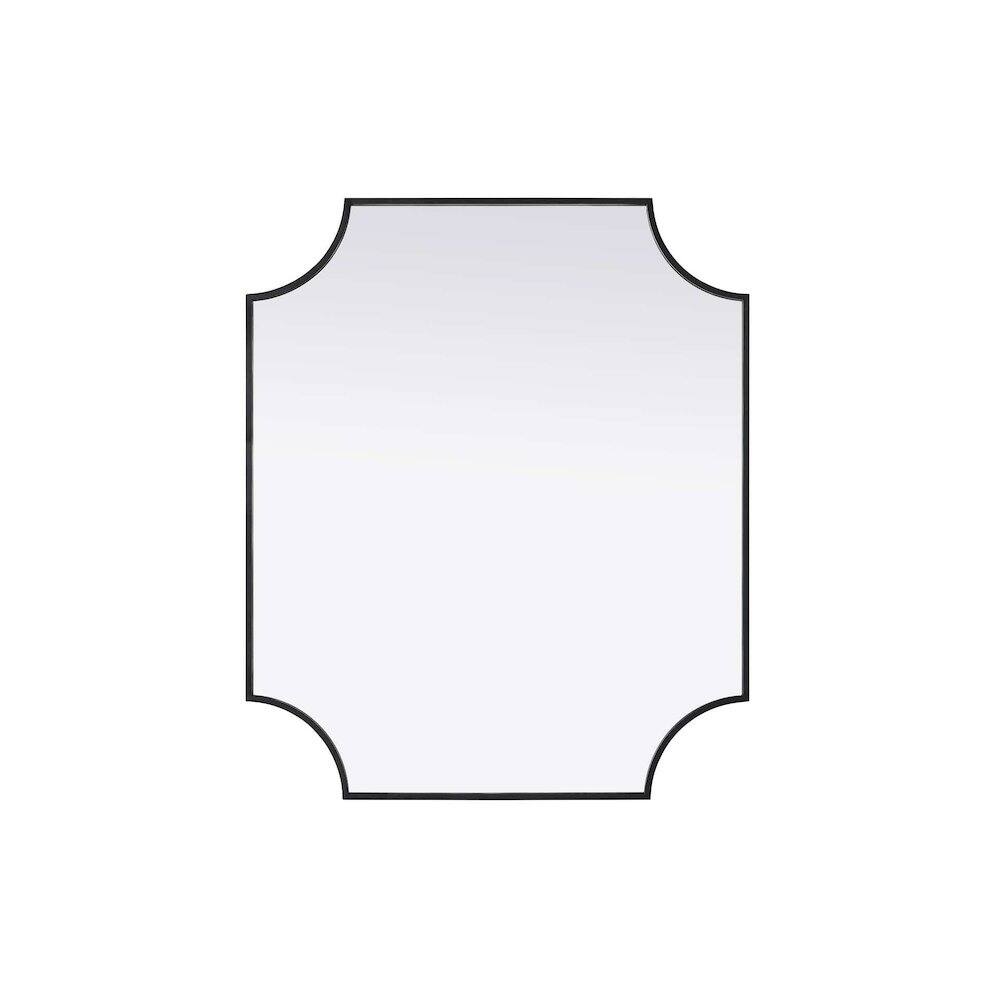 Alt View 4. Elegant Kitchen and Bath - Notched Metal Mirror 30x36 inch in Black - Black.