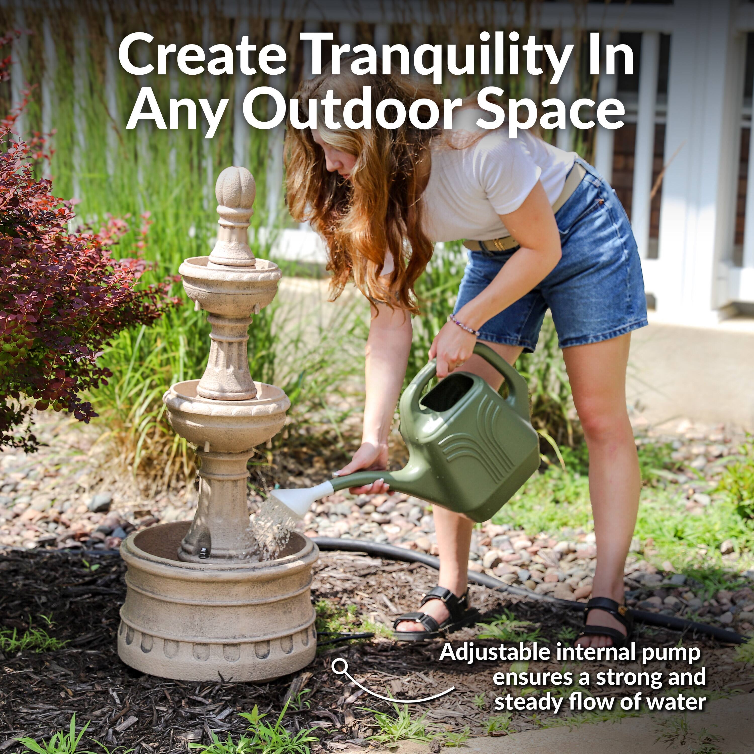 Create Tranquility In Any Outdoor Space

Adjustable internal pump ensures a strong and steady flow of water