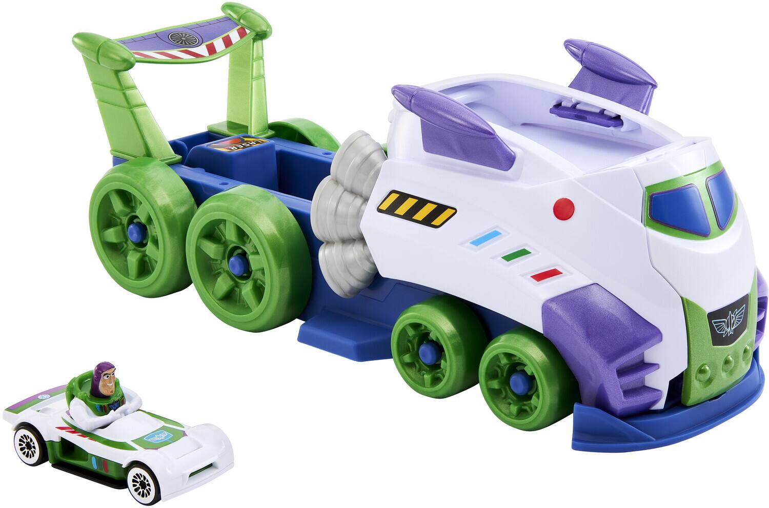 Alt View 2. Mattel - Hot Wheels Superstar Speeders Disney And Pixar Hi-Tech Buzz Lightyear Launcher   - COLLECTIBLES - Multicolor.