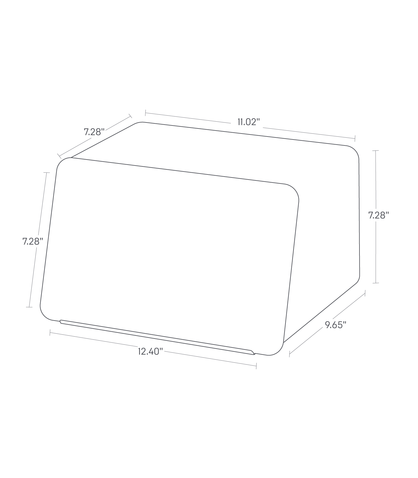 Alt View 1. Yamazaki Home - Bread Box with Cutting Board Lid - Steel + Wood.