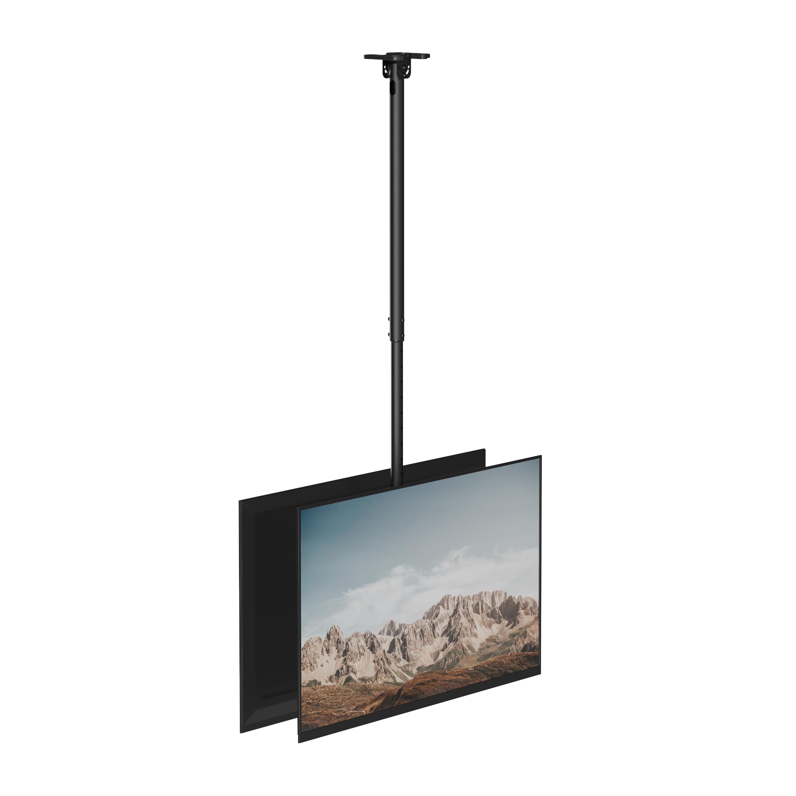 Earthley Blooms - Ceiling Tv Mount Dual Screen Side Fits Display 34 60 Inch Up s s Each Height Extension 65 6 Mounting Holes - Back to Back