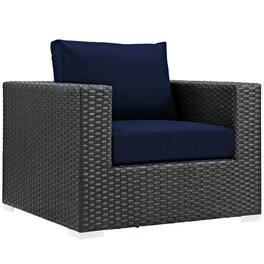 Sojourn Outdoor Patio Sunbrella® Armchair by Modway - Canvas Navy