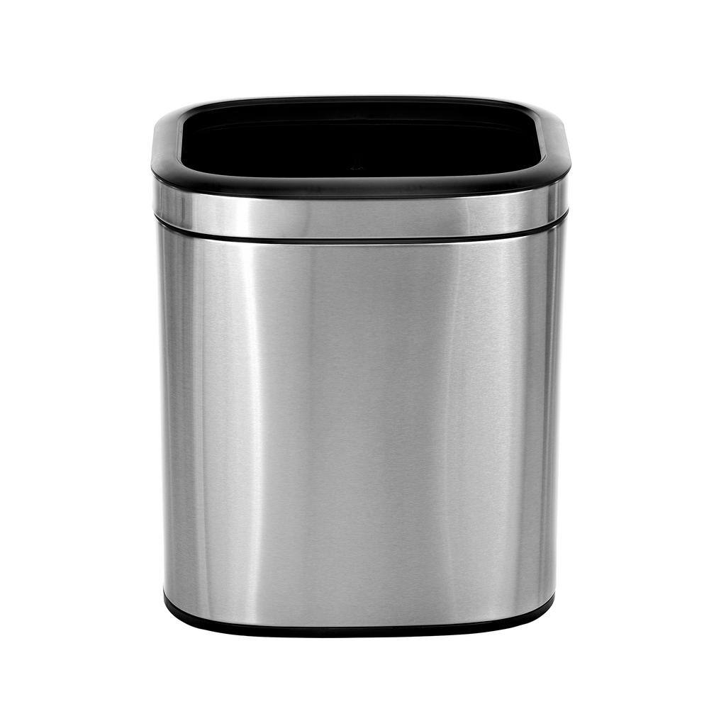 Left. Alpine Industries - Stainless Steel 5.3 Gallon Kitchen Indoor Trash Can - Stainless Steel.
