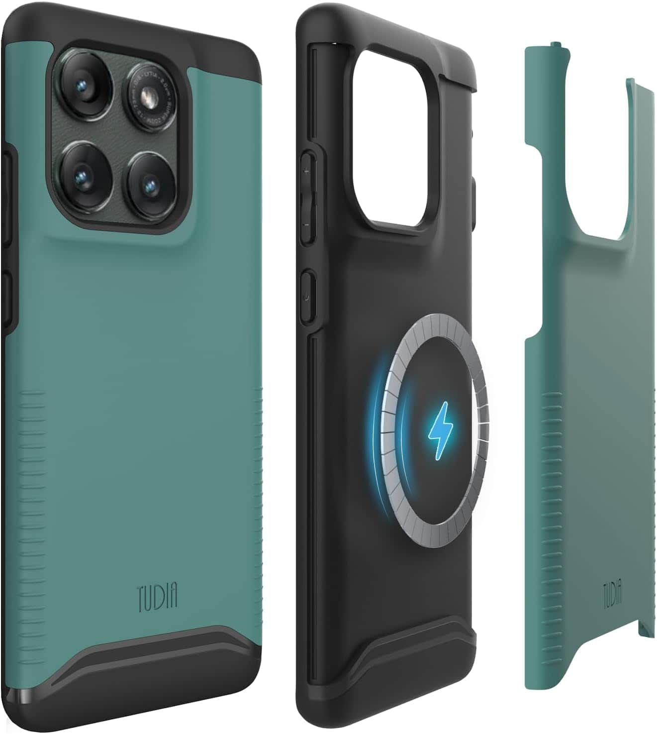 TUDIA - Merge for Motorola Edge 2025 Case 5G Magsafe Compatible Cover - Hunter Green - Magnetic Hunter Green