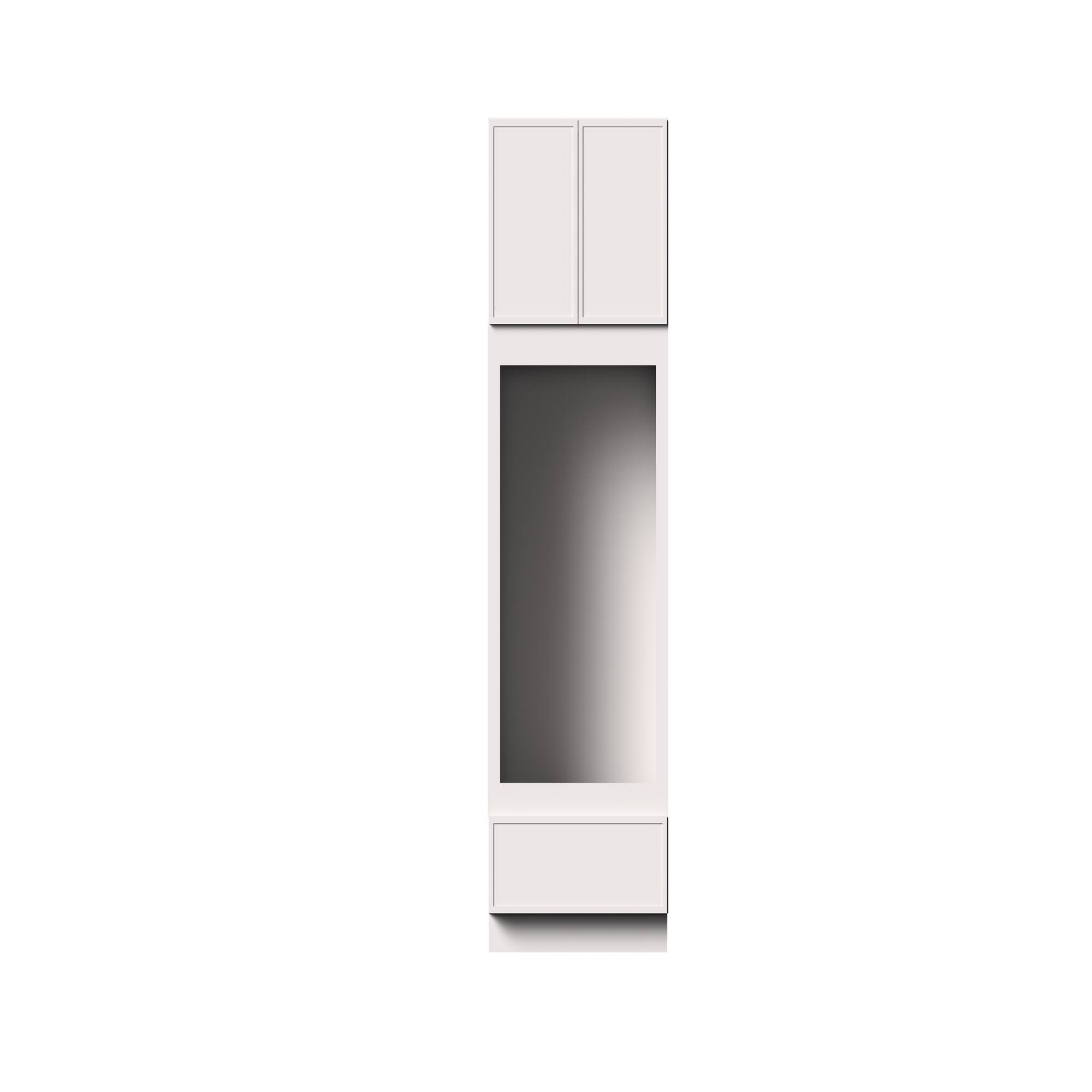 Alt View 1. Boyel Living - 33-in W x 96-in H x 27-in D Slim Shaker RTA Kitchen Double Oven Cabinet with Soft-Close - Snow White.