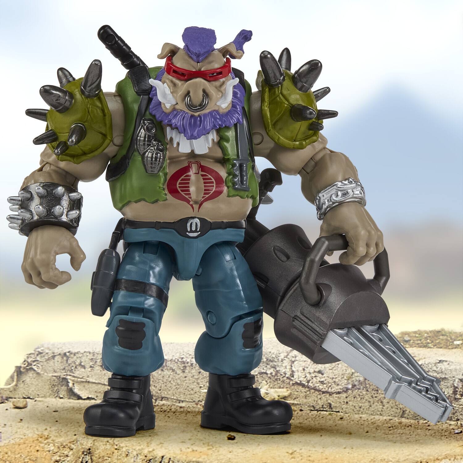 Alt View 4. PopMarket - Teenage Mutant Ninja Turtles x G.I. Joe - Ripper x Bebop Action Figure (TMNT)   - COLLECTIBLES - Multicolor.