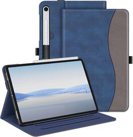 Fintie - Multi-Angle Case for Samsung Galaxy Tab S10 Lite/ Tab S10 FE/ Tab S9 FE/ Tab S9, With Front Card Pocket, Auto Wake/Sleep - Denim Indigo
