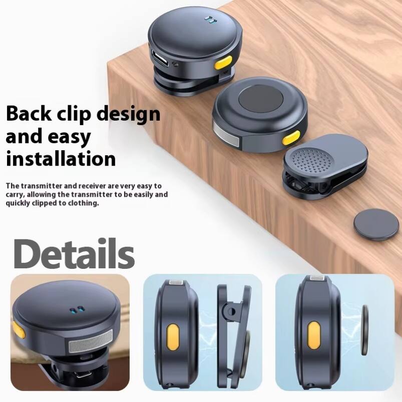 Back clip design and easy installation

The transmitter and receiver are very easy to carry, allowing the transmitter to be easily and quickly clipped to clothing.

Details