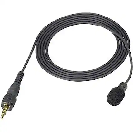 Front. Sony - Sony ECMV1BMP Electret Condenser Lavalier Microphone for UWP Series, Black.