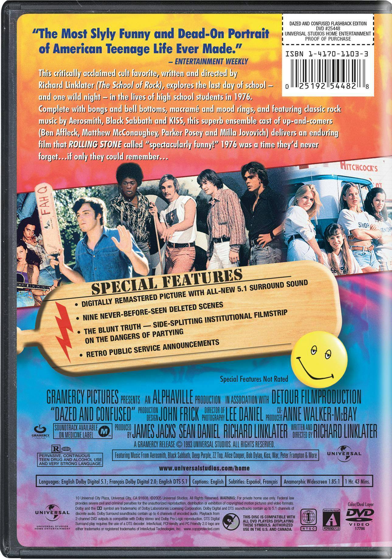 Angle. Dazed and Confused (DVD Widescreen Special Edition) [DVD].