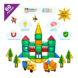 Tytan - Magnetic Tiles and Building Blocks Set (60-Piece)