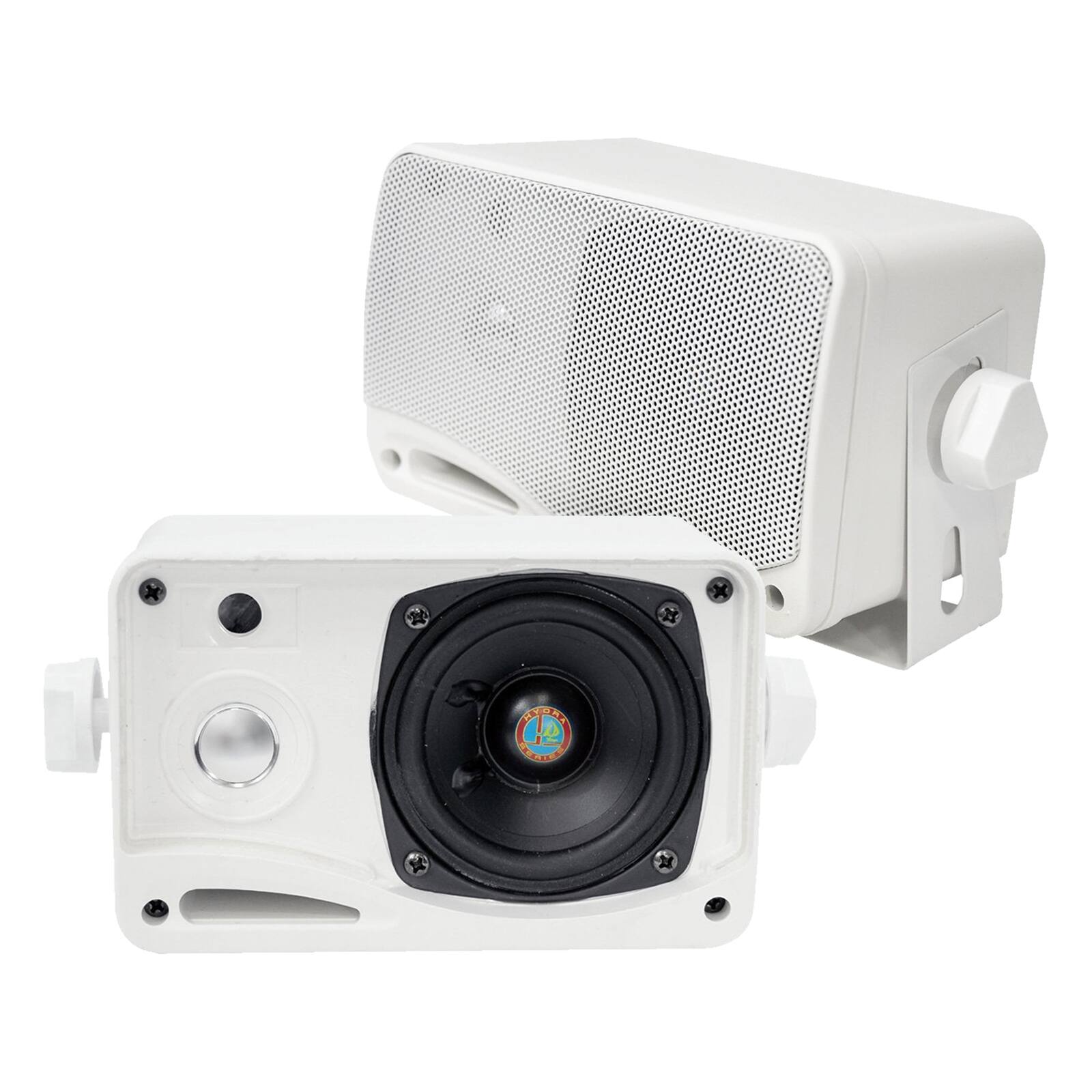 Alt View 3. Enrock Marine - Pyle PDA6BU Bluetooth AM/FM Home Stereo Receiver, 4x 3.5'' 200W 3-Way Indoor/Outdoor Speakers (White) w/ Wire - Black.