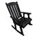 Alt View 6. Fortune Candy - Wooden Patio Rocking Chair with Comfortable Backrest and Deep Contoured Seat, for Both Outdoor and Indoor - Carbon Black.