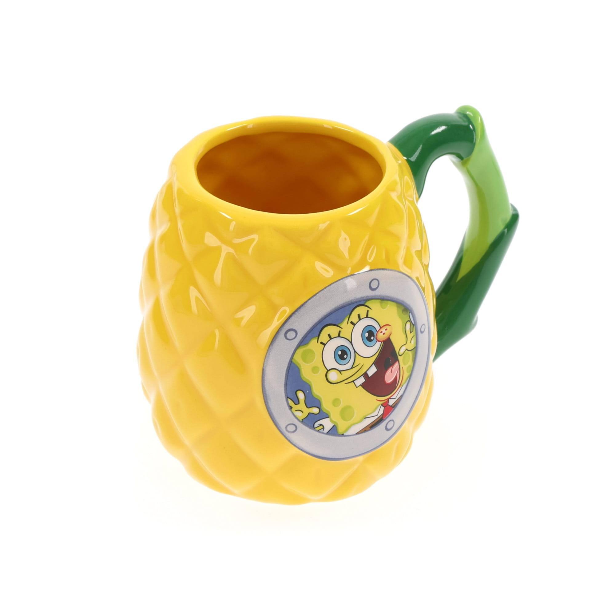 Alt View 2. Silver Buffalo - SpongeBob SquarePants Pineapple House 3D Sculpted Ceramic Mug | Holds 20 Ounces - Yellow.