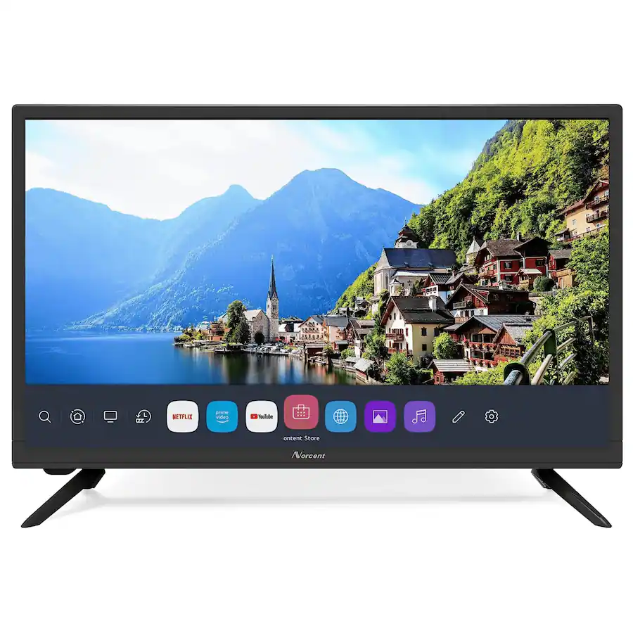 Norcent 24 Inch 720P LED HD Smart TV Wall Mountable with Surround