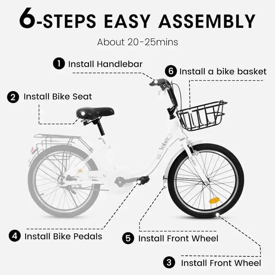 APRILSOUL 20 Inch Kids Bike Coaster V Brake 1 Speed Lightweight Steel ...