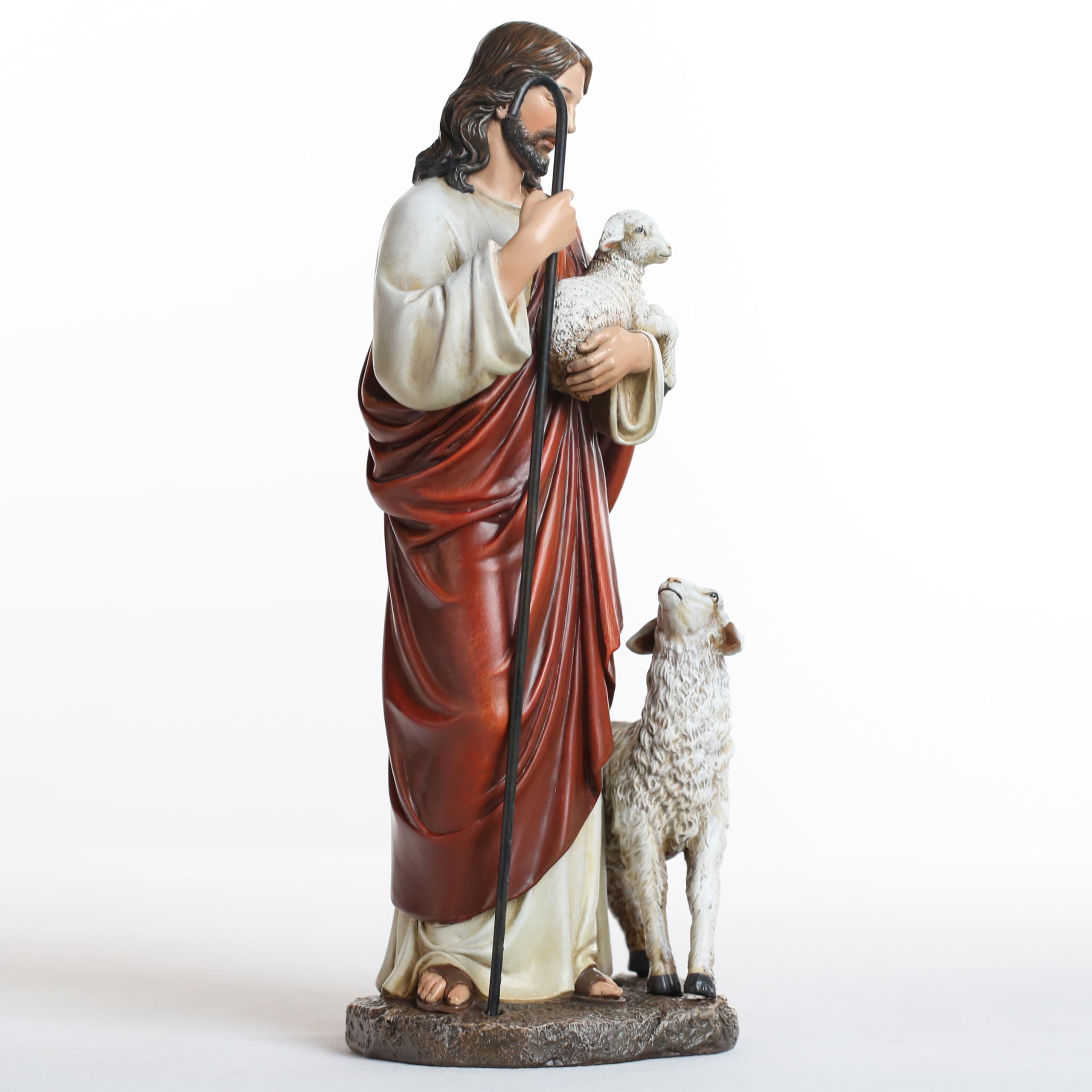 Alt View 5. Refined Abode Design - Bc The Good Shepherd Statue 11 8 H Figure Grace Hope And Guidance Home Decor Religious Gift Classical.