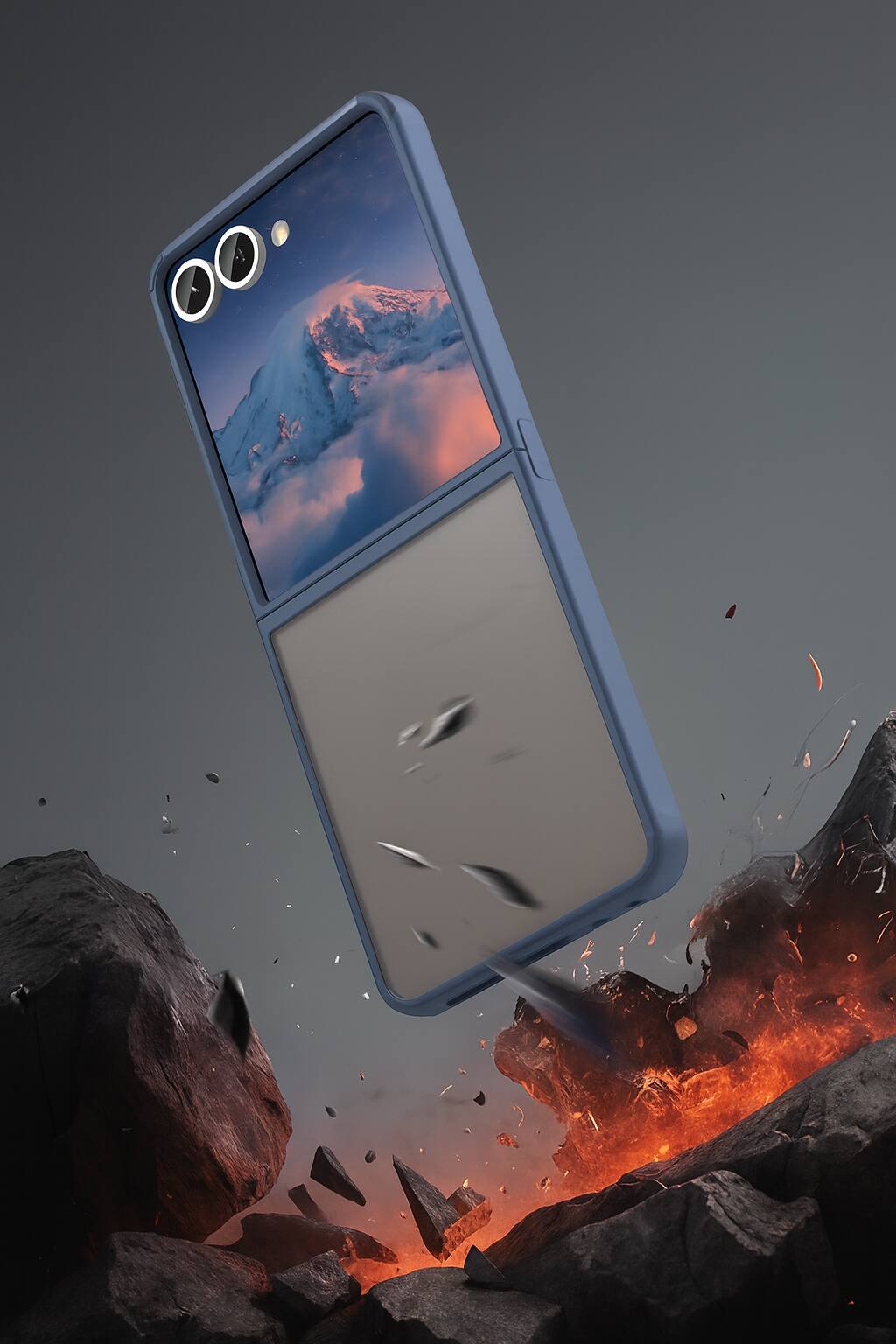 Alt View 4. Sahara - Venture Series Matte Case for Samsung Galaxy Z Flip7 - Night Sky Blue.