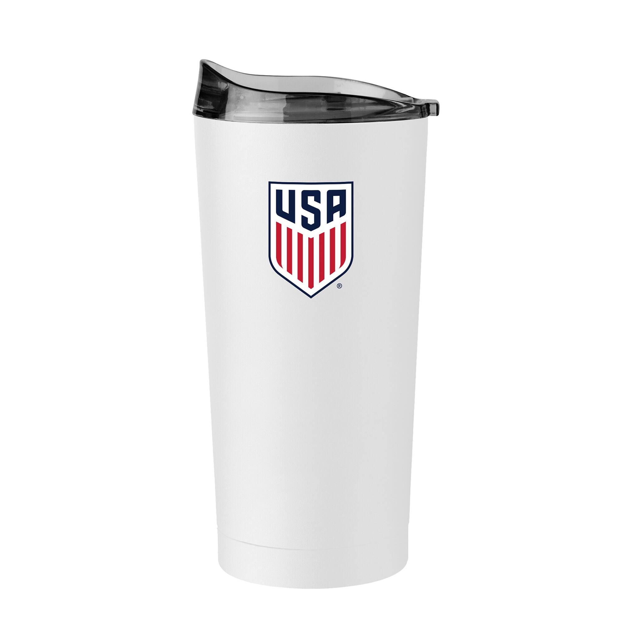 Front. Logo Brands - USMNT 20oz. Powder Coat Tumbler - Multicolor.