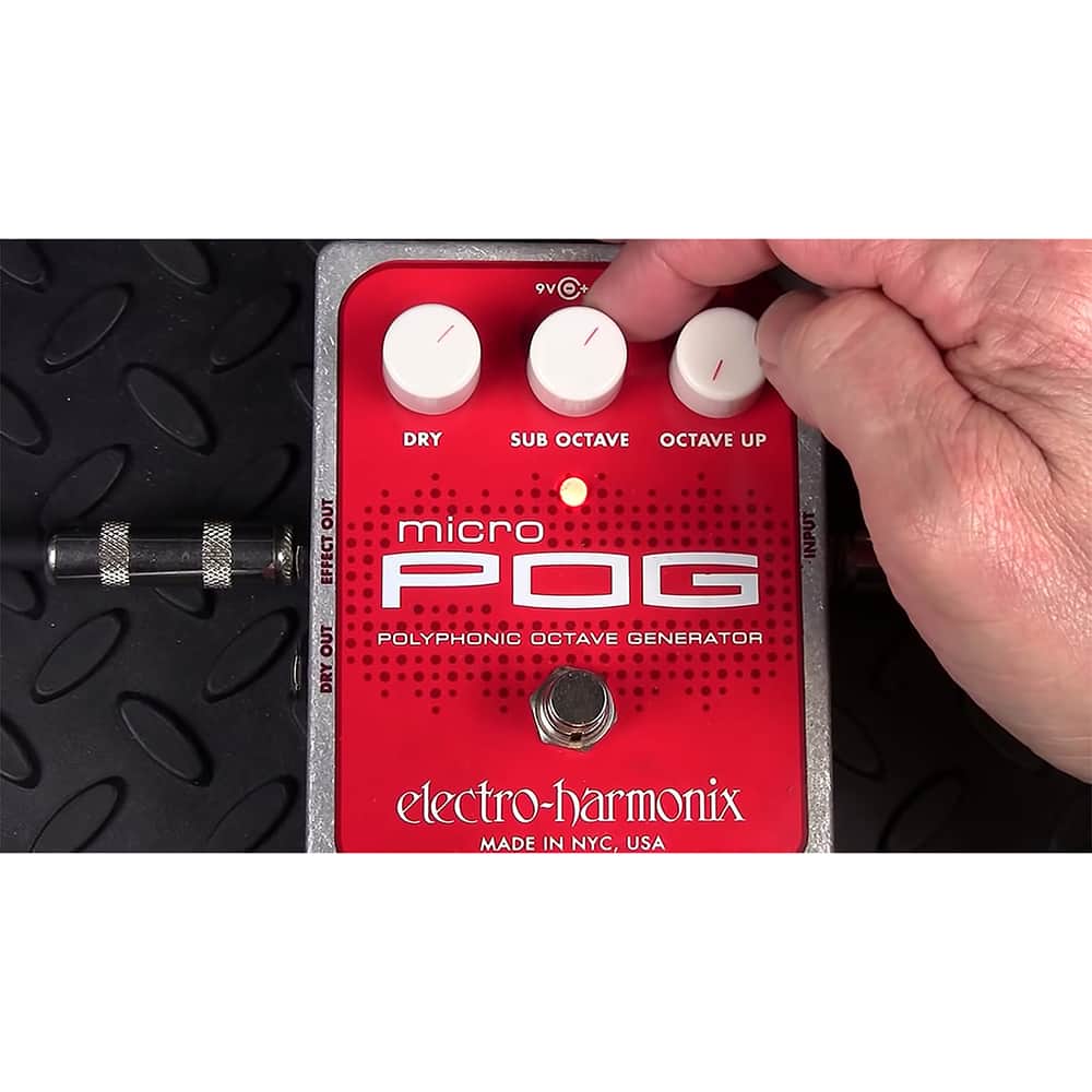 Harmonix Micro POG Polyphonic Octave Generator Pedal MICROPOG Red