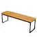Front. Costway - 51" Wooden Outdoor Bench Patio Dining Bench with Acacia Wood Seat - Natural + Black.