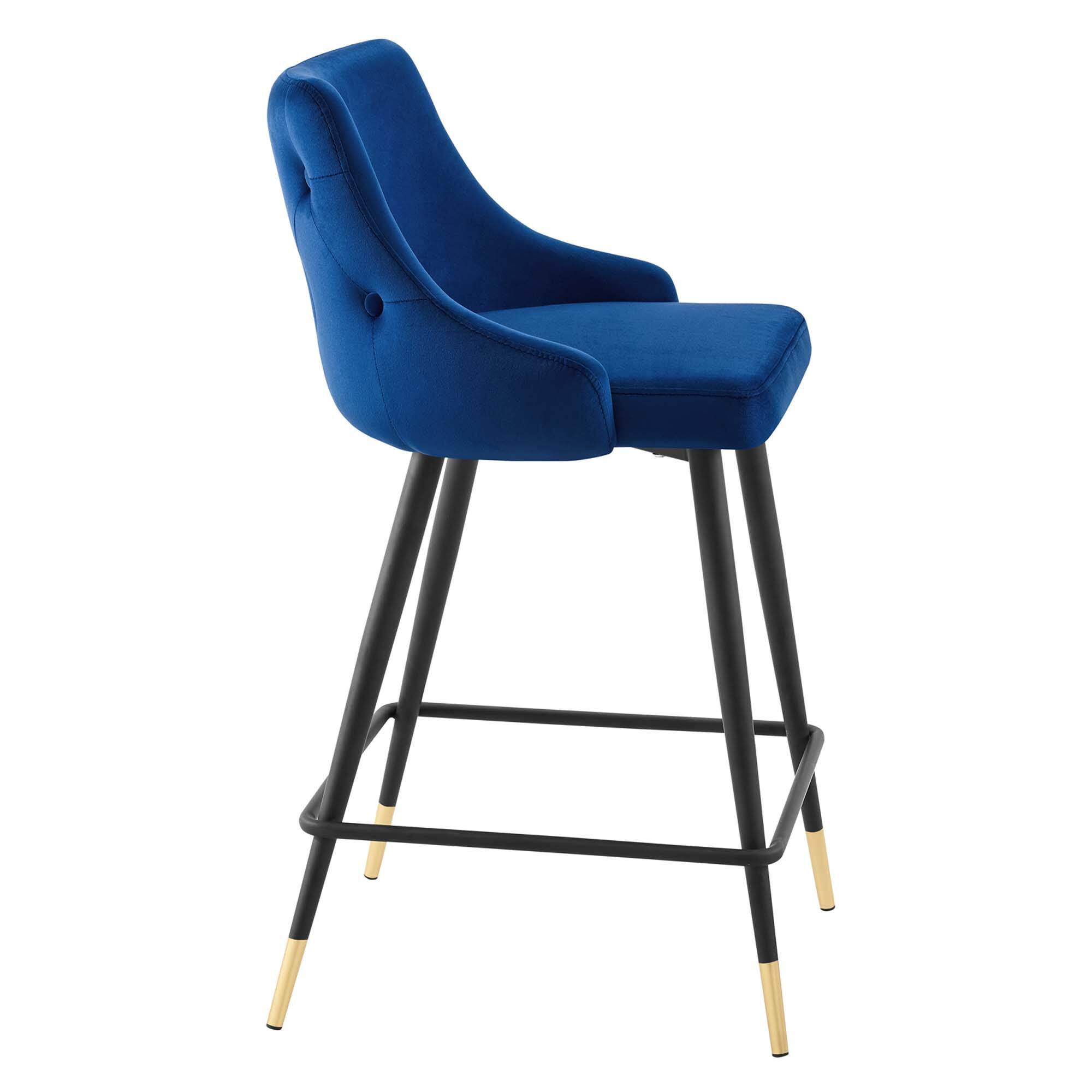 Alt View 1. Modway - Adorn Performance Velvet Counter Stool by Modway - Navy.