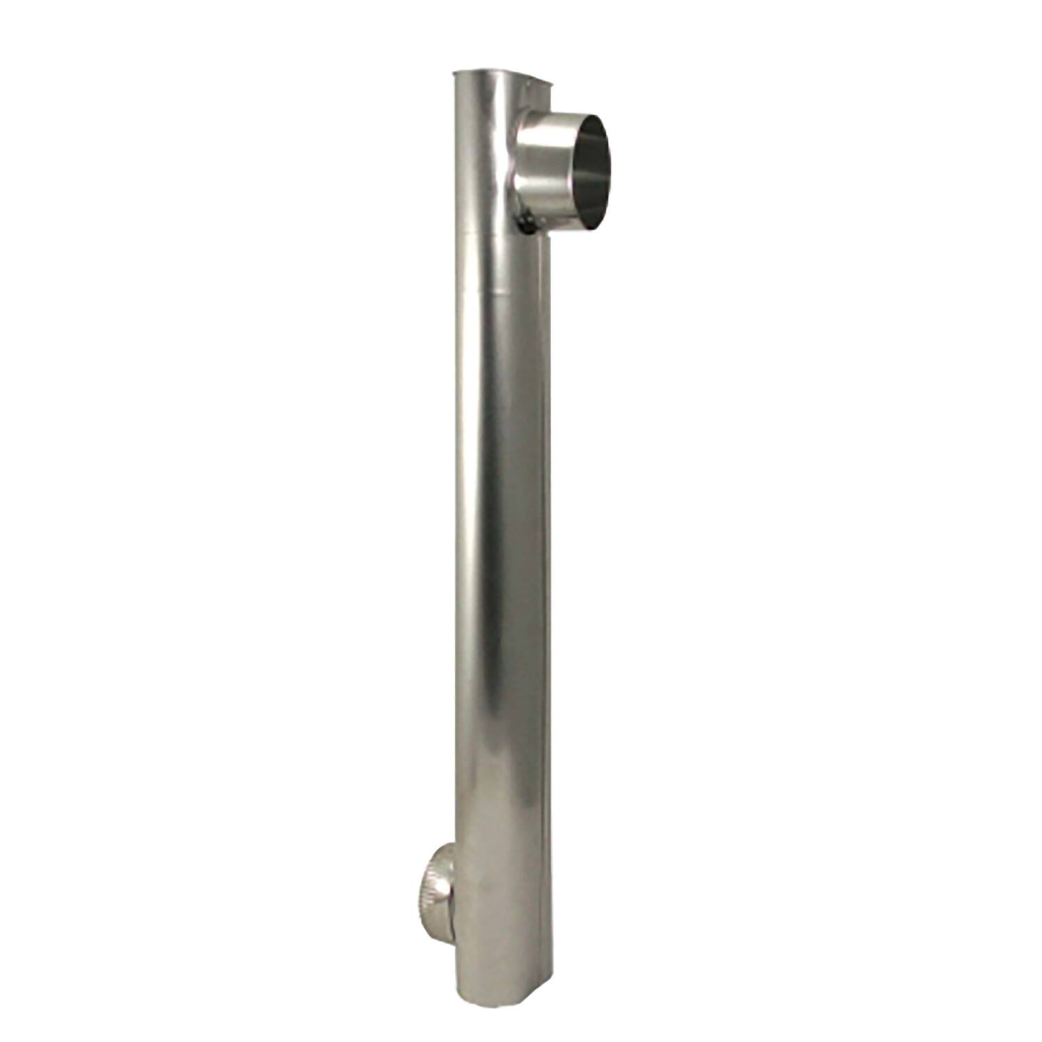 Back. Deflecto - Skinny Duct Telescoping 27" to 48" Aluminum Dryer Vent.