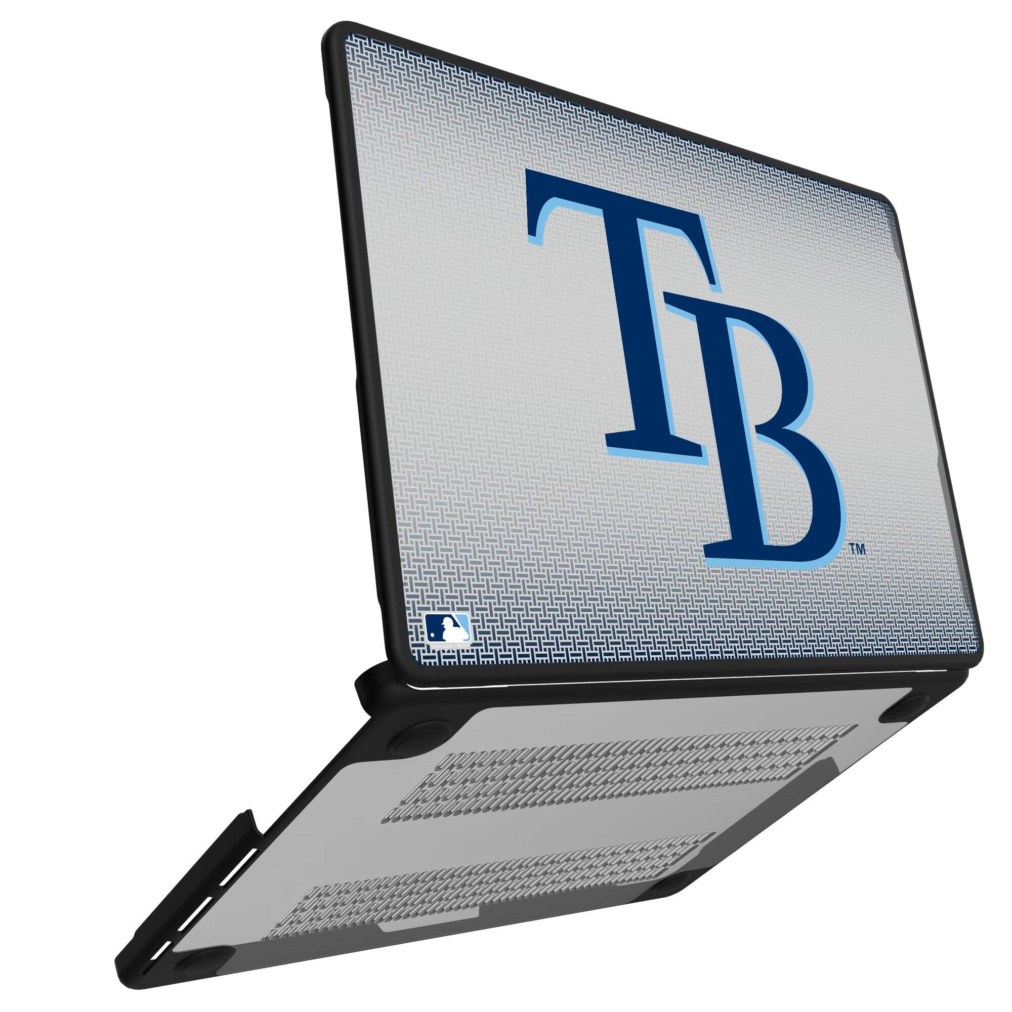 Alt View 1. Keyscaper - Tampa Bay Rays Linen MacBook Case - Pro 14 in - Multicolor.