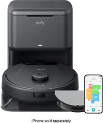 eufy - L60 Hybrid Robot Vacuum with Self Empty Station and Auto Hair Removal - Black - Front_Zoom