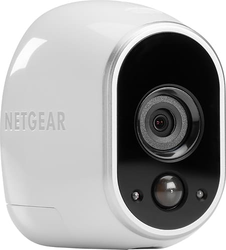 NETGEAR - Arlo Smart Home Indoor/Outdoor Wireless High-Definition IP Security Camera - White/Black - Angle