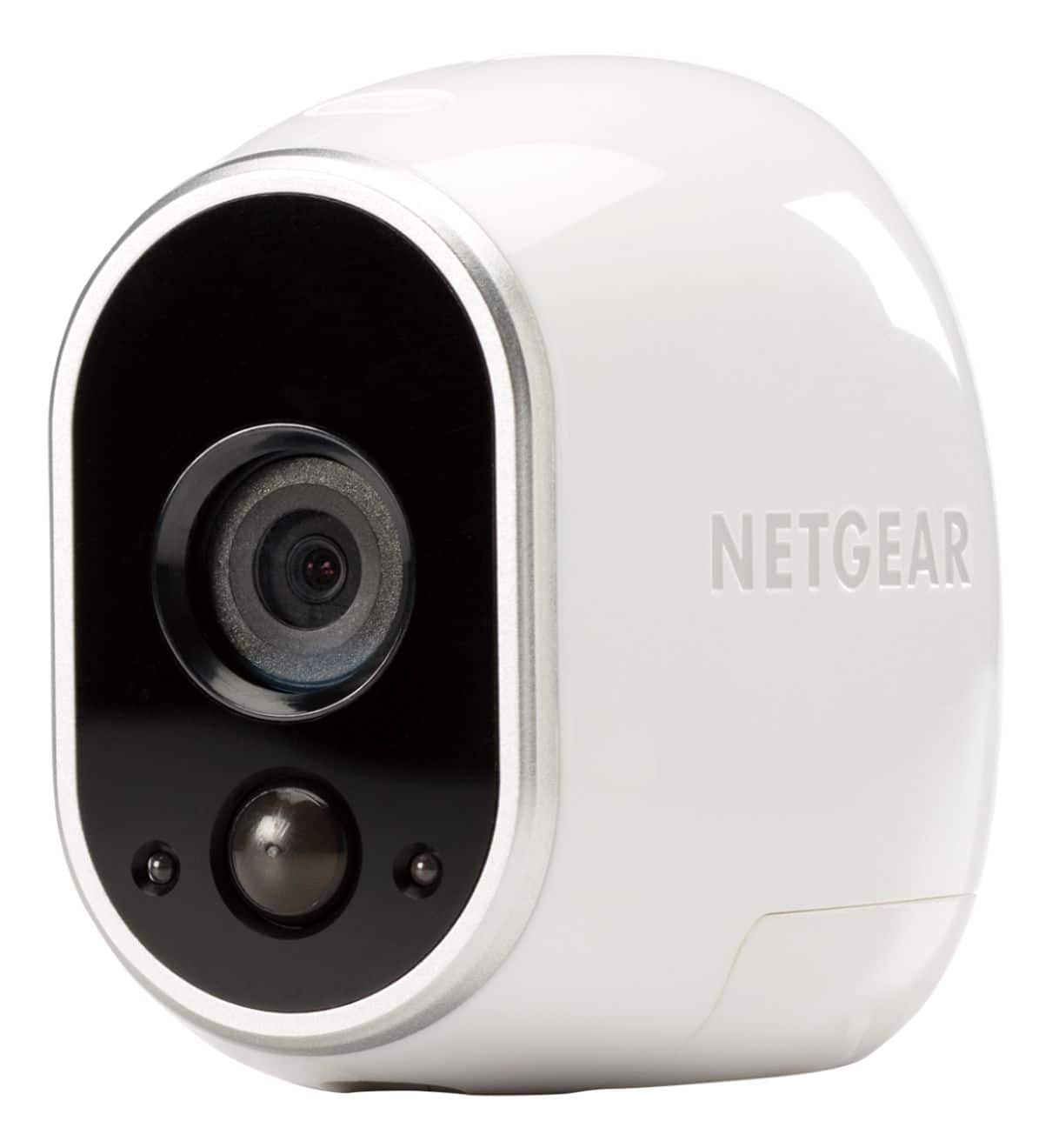 Left. NETGEAR - Arlo Smart Home Indoor/Outdoor Wireless High-Definition IP Security Camera - White/Black.