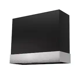Akicon - 36 inches - Externally Vented - Wall Range Hood - Black with Nickel