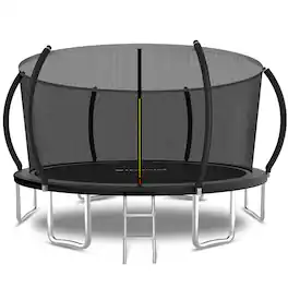 LOVMOR - 14 FT Trampoline with Safety Enclosure Recreational Trampoline for Adults
