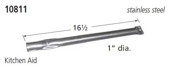 Music City Metals - MCM111081110 BURNER, PIPE, SS, 16.5 X 1