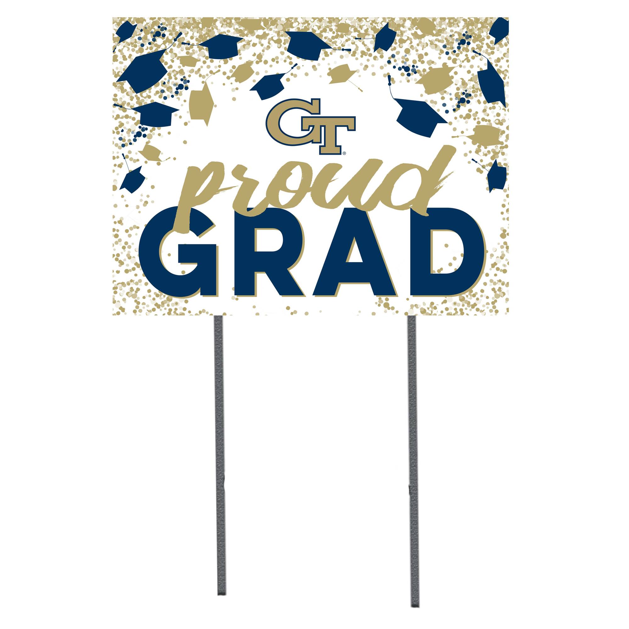 Georgia Tech Yellow Jackets 18'' x 24'' Grad Yard Sign