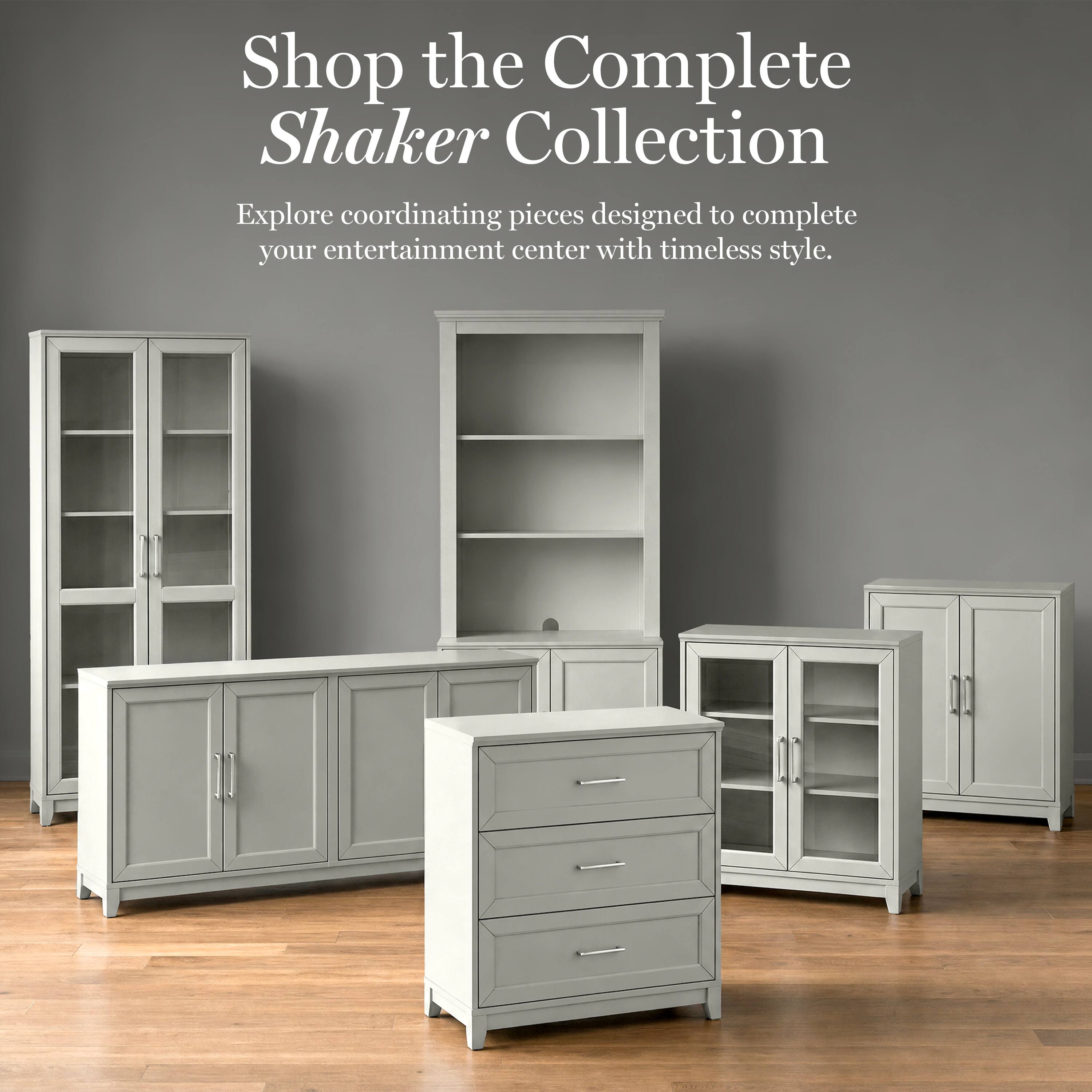 Shop the Complete Shaker Collection  
Explore coordinating pieces designed to complete your entertainment center with timeless style.