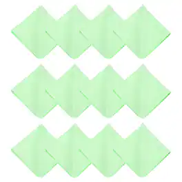 Unique Bargains - 12pcs Microfiber Cleaning Cloth 12x12 inch for Glasses Screens Phones Lenses - Green