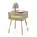 Front. Costway - Nightstand Bedside End Sofa Table with Rattan Drawer for Bedroom & Living Room - Natural.