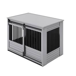 New Age Pet - ECOFLEX Barn Door Dog Crate End Table - Gray X-Large