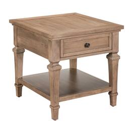 Liberty Furniture Industries - Haven Hills End Table for Living Room Traditional - Birch Wood - Camel Beige
