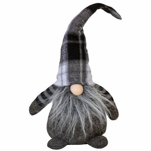 Angle. BreeBe - *Large Plush Black/White Plaid Santa Gnome - Multi.